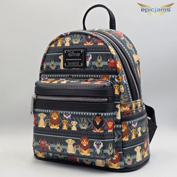 Loungefly Disney The Lion King Tribal Chibi Characters AOP Mini Backpack Bag New main image 4
